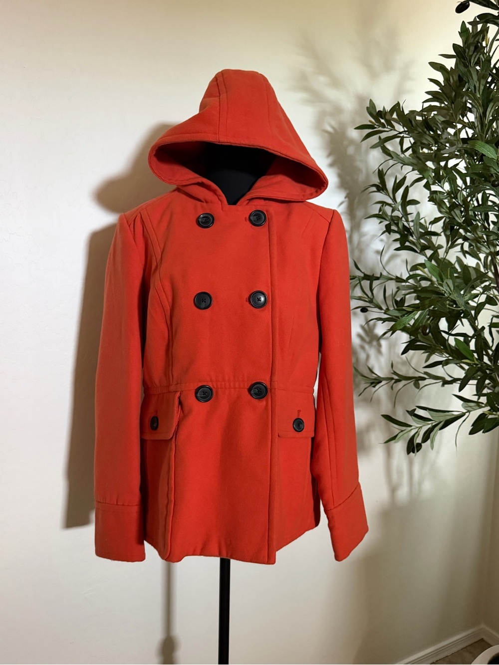 ANA Orange short hooded coat Size X-Large